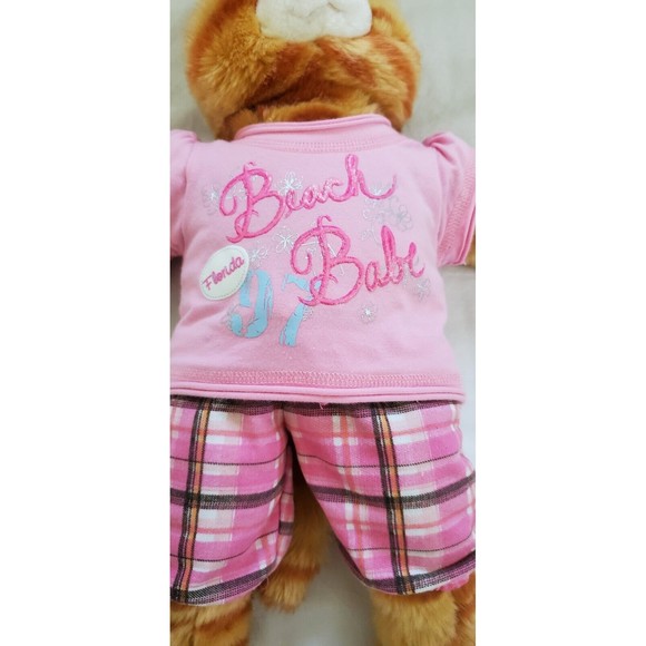 Build A Bear Orange Striped Tabby Cat Plush Stuffed Toy 18” Meow Button In Hand - Picture 11 of 11